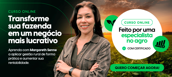 Banner com oferecimento do curso Da Gestão ao Lucro, com a imagem da especialista Margareth Senne a direita